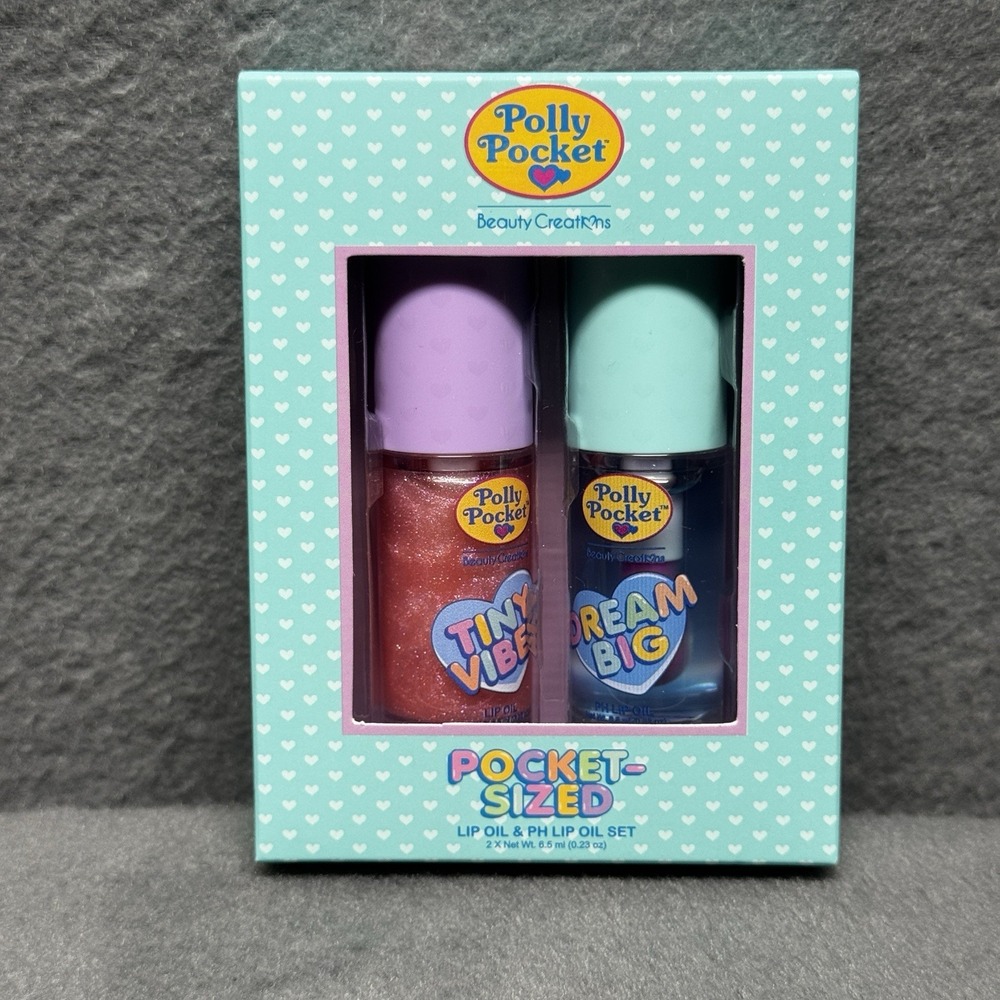 Polly Pocket Pocket-Sized Set of 2 Lip Oils - Hydrating Lip Oil & PH Lip Oil